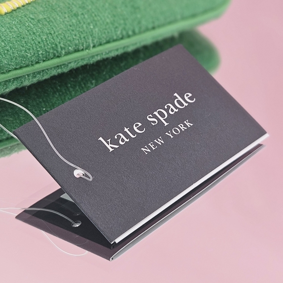 Kate Spade Wristlet Green Multi Tee Time Embellished Astroturf Purse Golf Balls - Picture 6 of 6